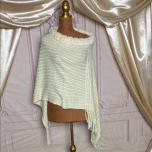 Elegant Off-Shoulder White Sweater